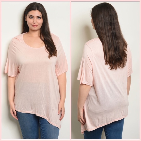 Plus Size Peach Tunic Top - Picture 3 of 6